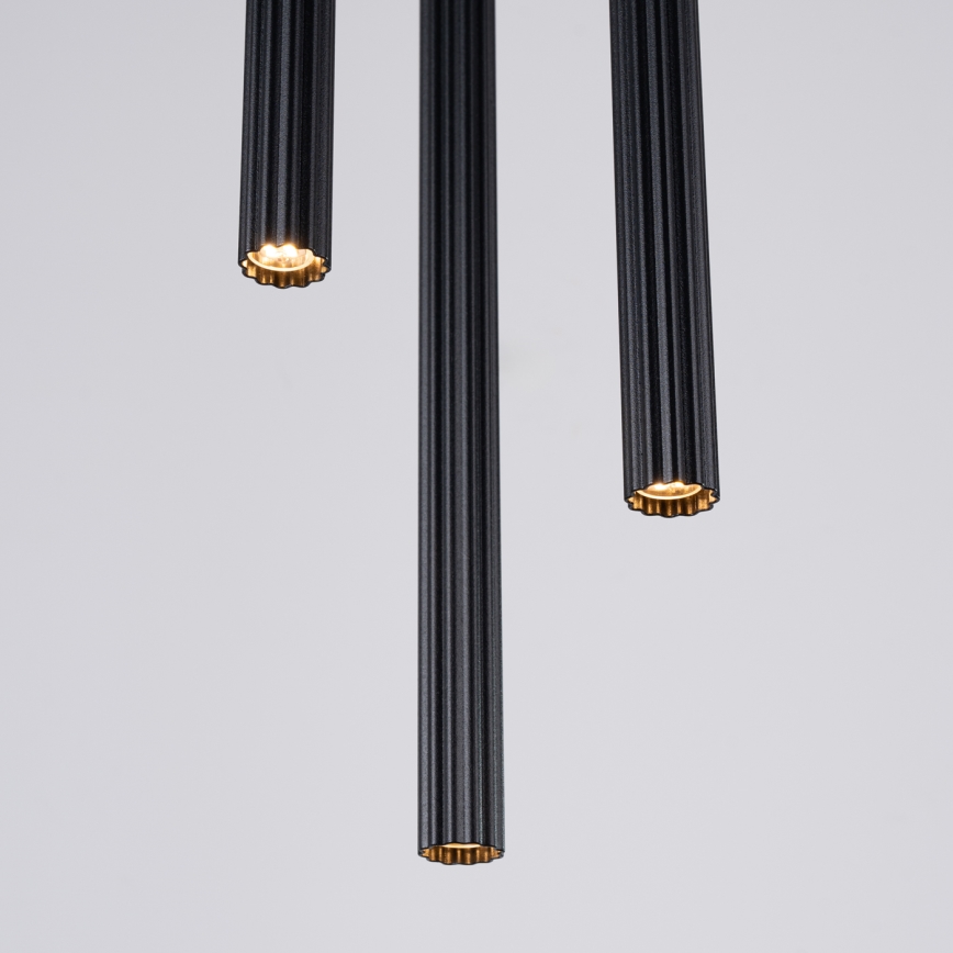 Lustra ar auklu ARCHE 3xG9/8W/230V melna