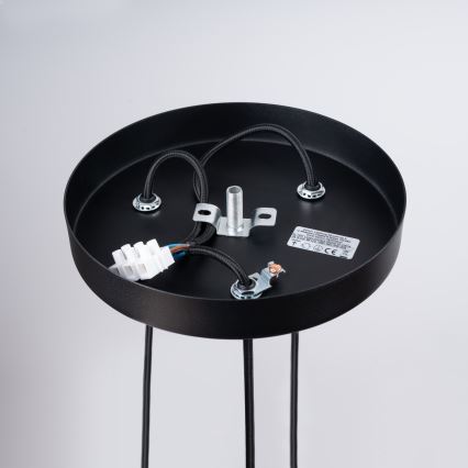 Lustra ar auklu ARCHE 3xG9/8W/230V melna