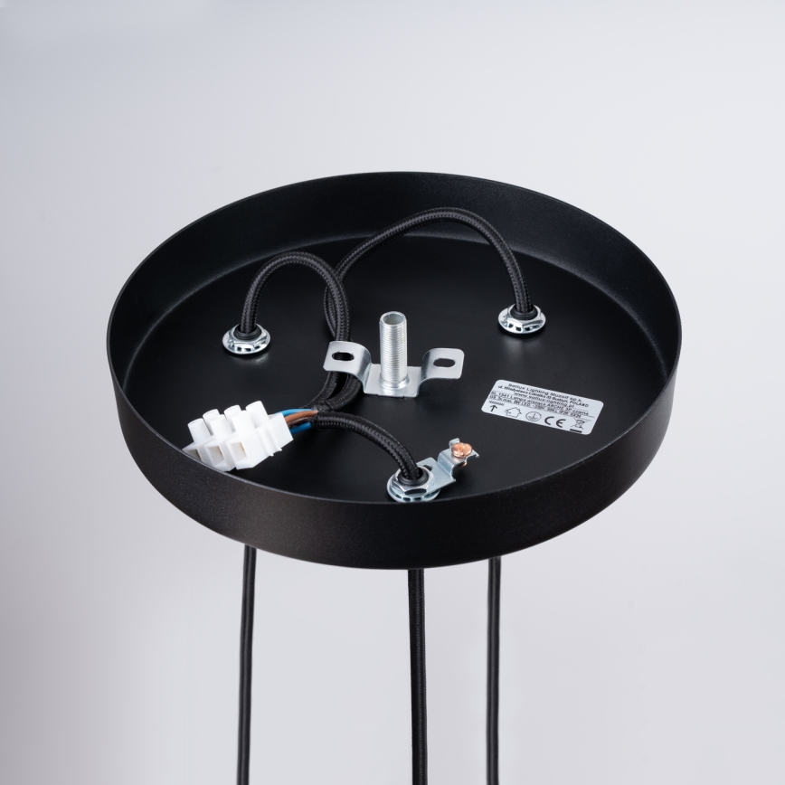Lustra ar auklu ARCHE 3xG9/8W/230V melna