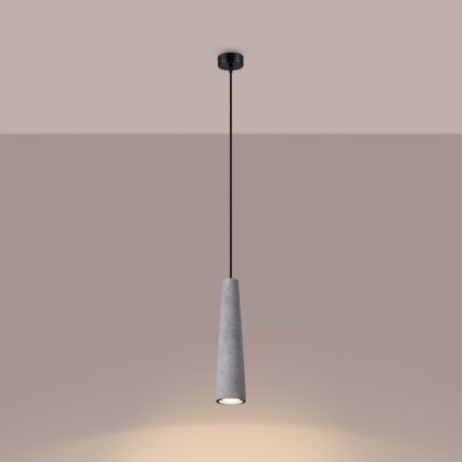 Lustra ar auklu ELECTRA 1xGU10/10W/230V betons/pelēka