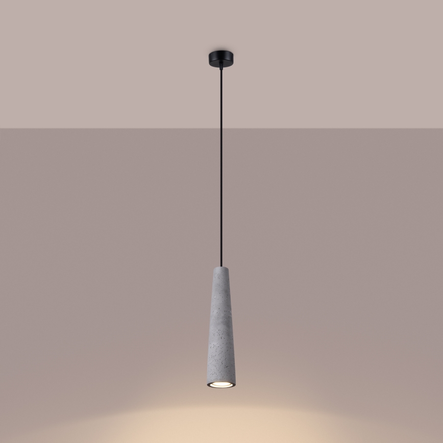 Lustra ar auklu ELECTRA 1xGU10/10W/230V betons/pelēka