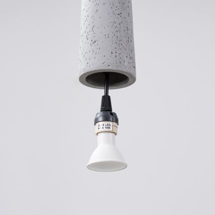 Lustra ar auklu ELECTRA 1xGU10/10W/230V betons/pelēka