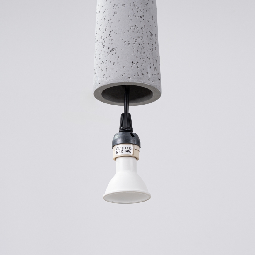 Lustra ar auklu ELECTRA 1xGU10/10W/230V betons/pelēka