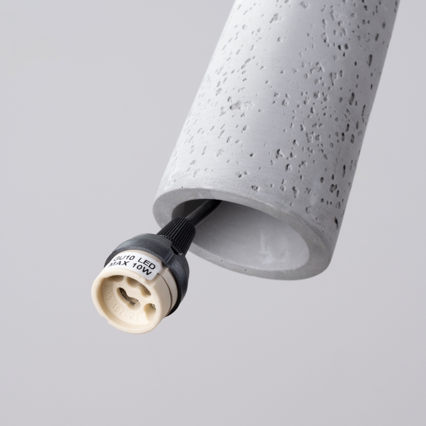 Lustra ar auklu ELECTRA 1xGU10/10W/230V betons/pelēka