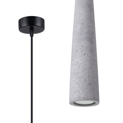 Lustra ar auklu ELECTRA 1xGU10/10W/230V betons/pelēka