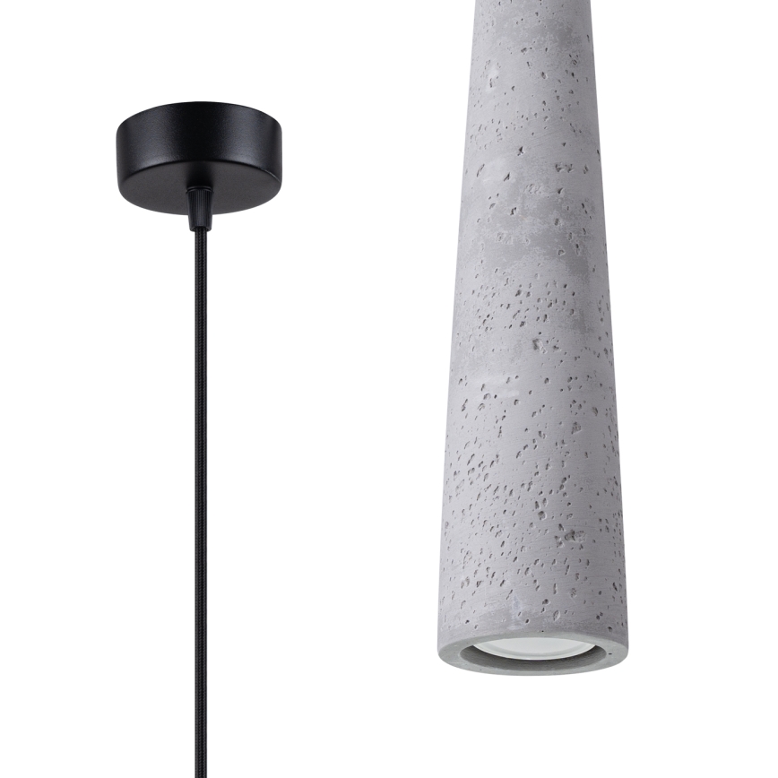 Lustra ar auklu ELECTRA 1xGU10/10W/230V betons/pelēka