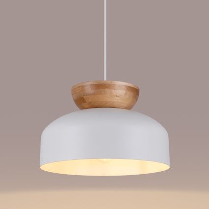 Lustra ar auklu MARION 1xE27/15W/230V d. 29,5 cm balta