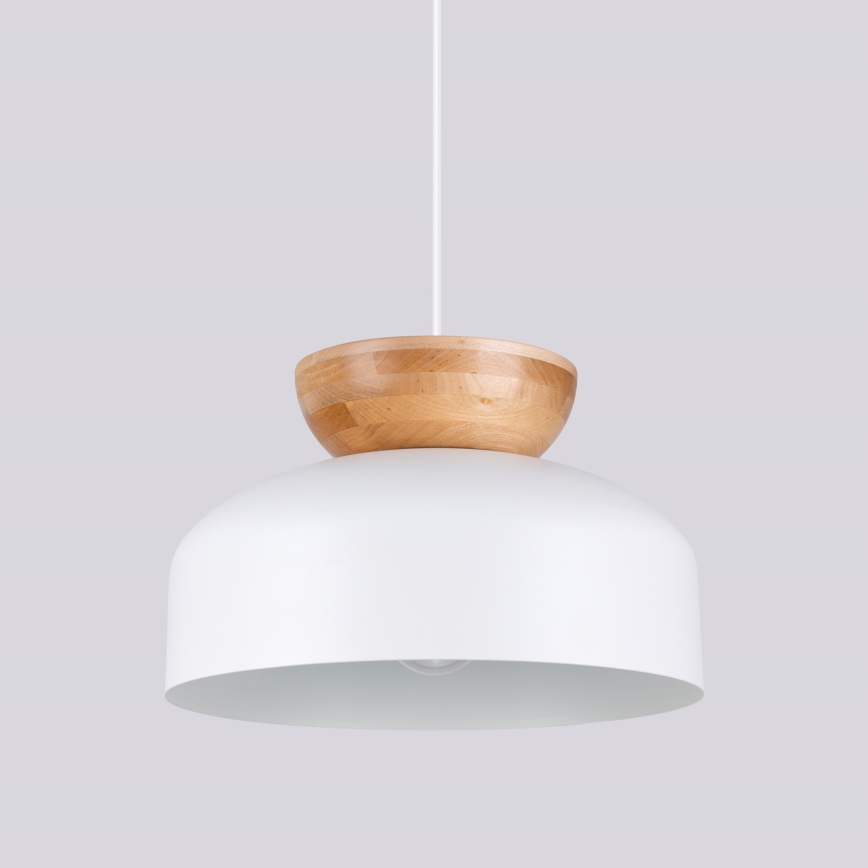 Lustra ar auklu MARION 1xE27/15W/230V d. 29,5 cm balta