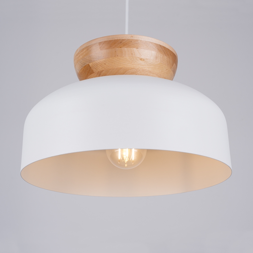 Lustra ar auklu MARION 1xE27/15W/230V d. 29,5 cm balta