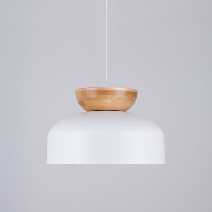Lustra ar auklu MARION 1xE27/15W/230V d. 29,5 cm balta