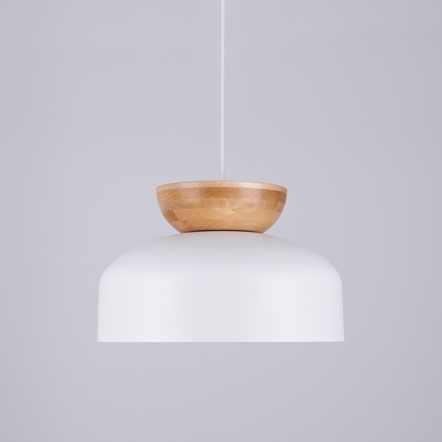Lustra ar auklu MARION 1xE27/15W/230V d. 29,5 cm balta