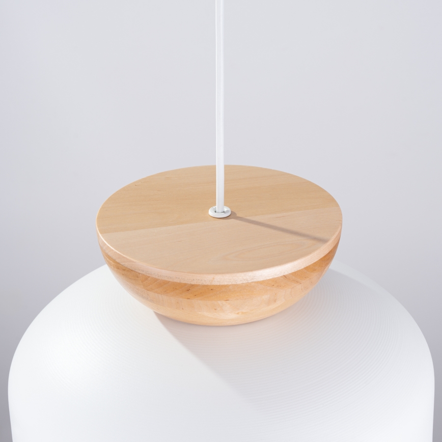 Lustra ar auklu MARION 1xE27/15W/230V d. 29,5 cm balta