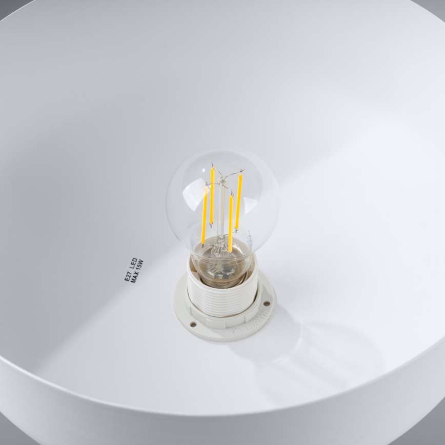 Lustra ar auklu MARION 1xE27/15W/230V d. 29,5 cm balta