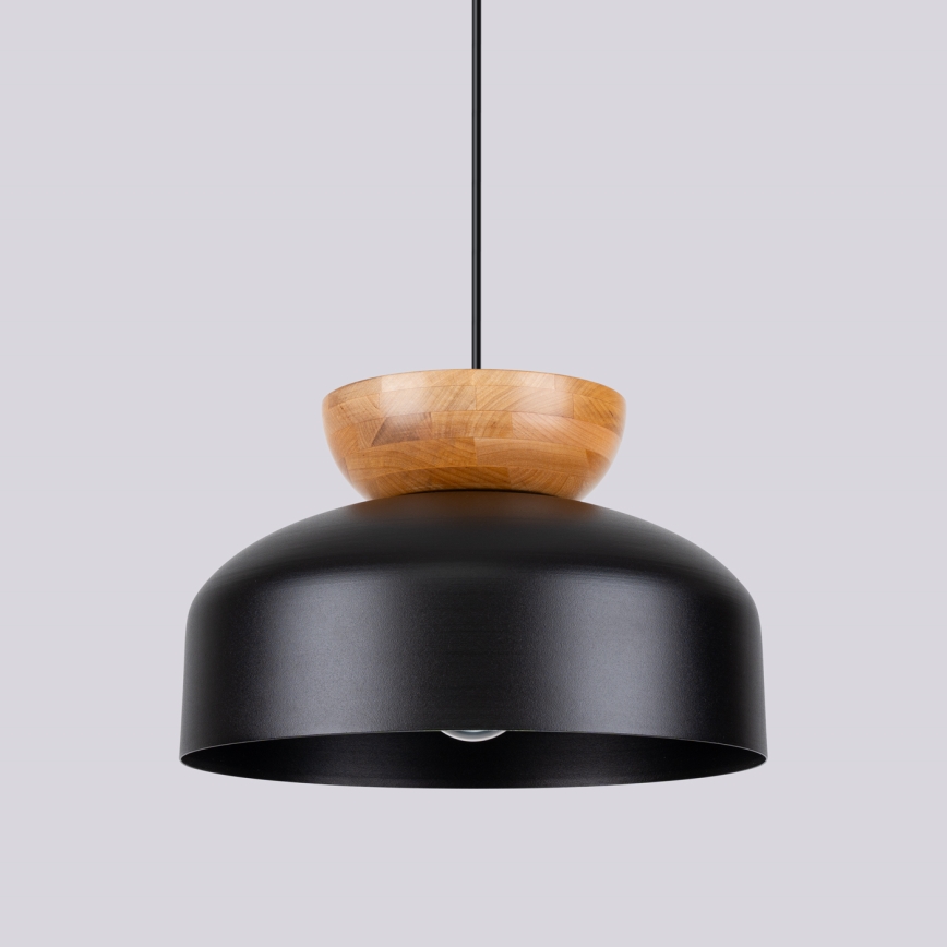Lustra ar auklu MARION 1xE27/15W/230V d. 29,5 cm melna