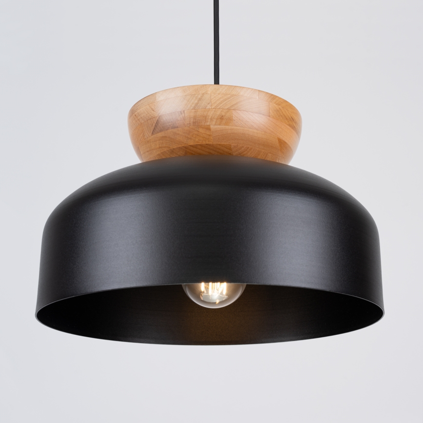 Lustra ar auklu MARION 1xE27/15W/230V d. 29,5 cm melna