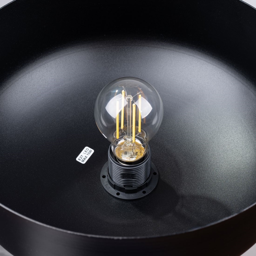 Lustra ar auklu MARION 1xE27/15W/230V d. 29,5 cm melna