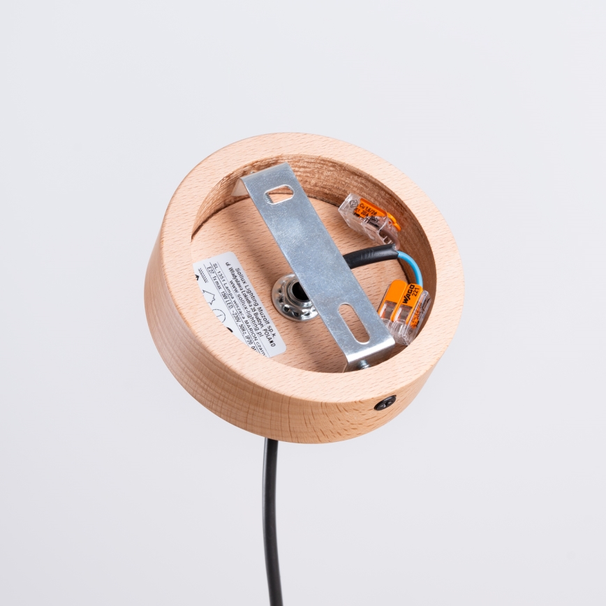 Lustra ar auklu MARION 1xE27/15W/230V d. 29,5 cm melna