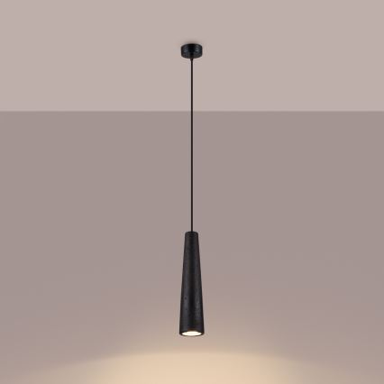 Lustra ar auklu ELECTRA 1xGU10/10W/230V betons/melna