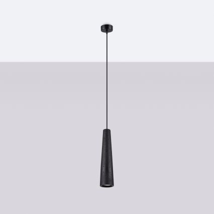 Lustra ar auklu ELECTRA 1xGU10/10W/230V betons/melna