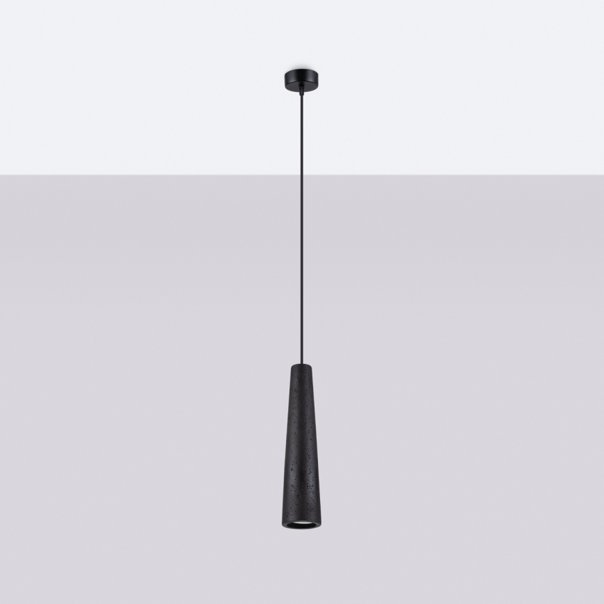Lustra ar auklu ELECTRA 1xGU10/10W/230V betons/melna