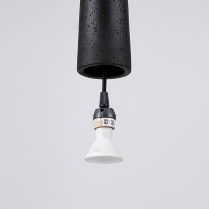 Lustra ar auklu ELECTRA 1xGU10/10W/230V betons/melna