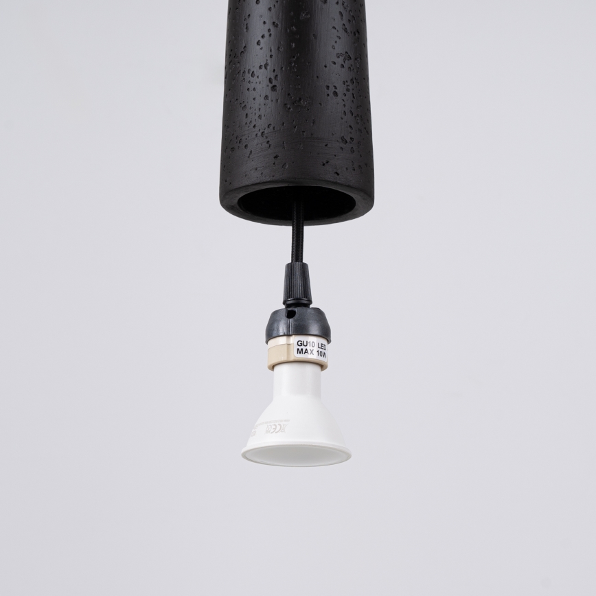 Lustra ar auklu ELECTRA 1xGU10/10W/230V betons/melna