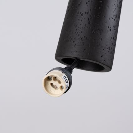 Lustra ar auklu ELECTRA 1xGU10/10W/230V betons/melna