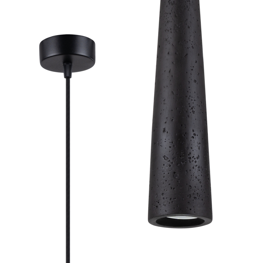 Lustra ar auklu ELECTRA 1xGU10/10W/230V betons/melna