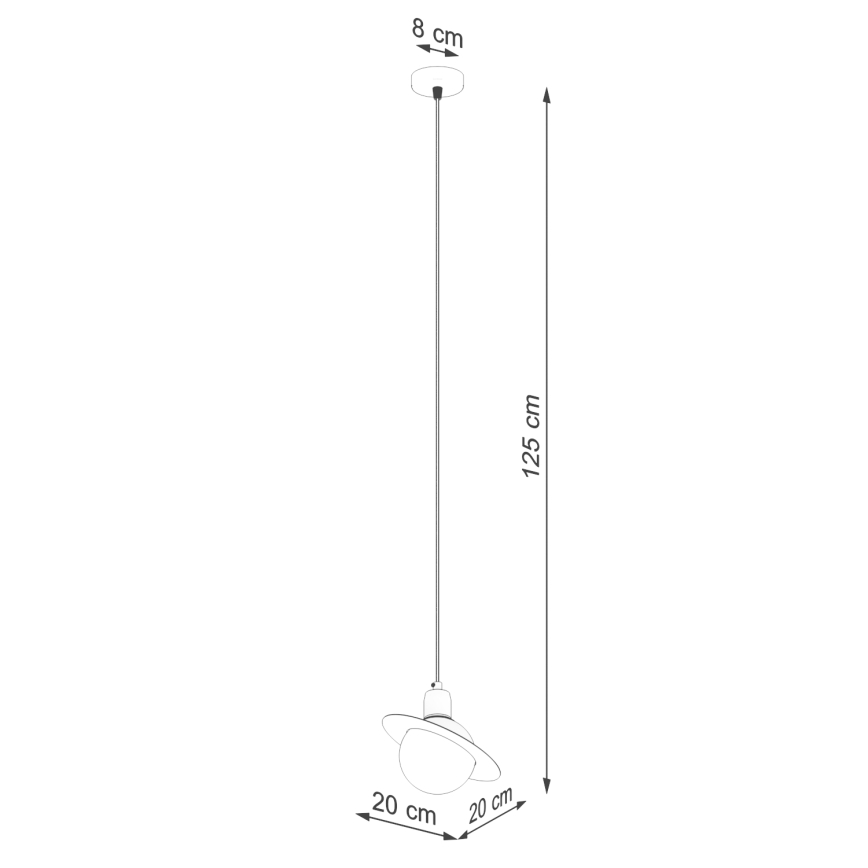 Lustra ar auklu HYPERION 1xG9/8W/230V balta