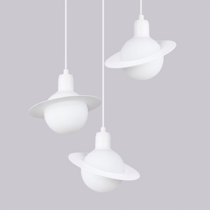 Lustra ar auklu HYPERION 3xG9/8W/230V balta