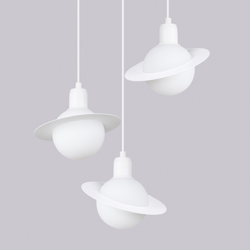 Lustra ar auklu HYPERION 3xG9/8W/230V balta