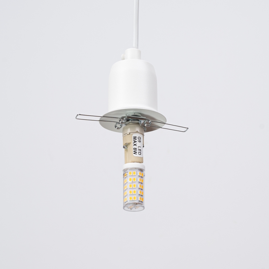 Lustra ar auklu HYPERION 3xG9/8W/230V balta