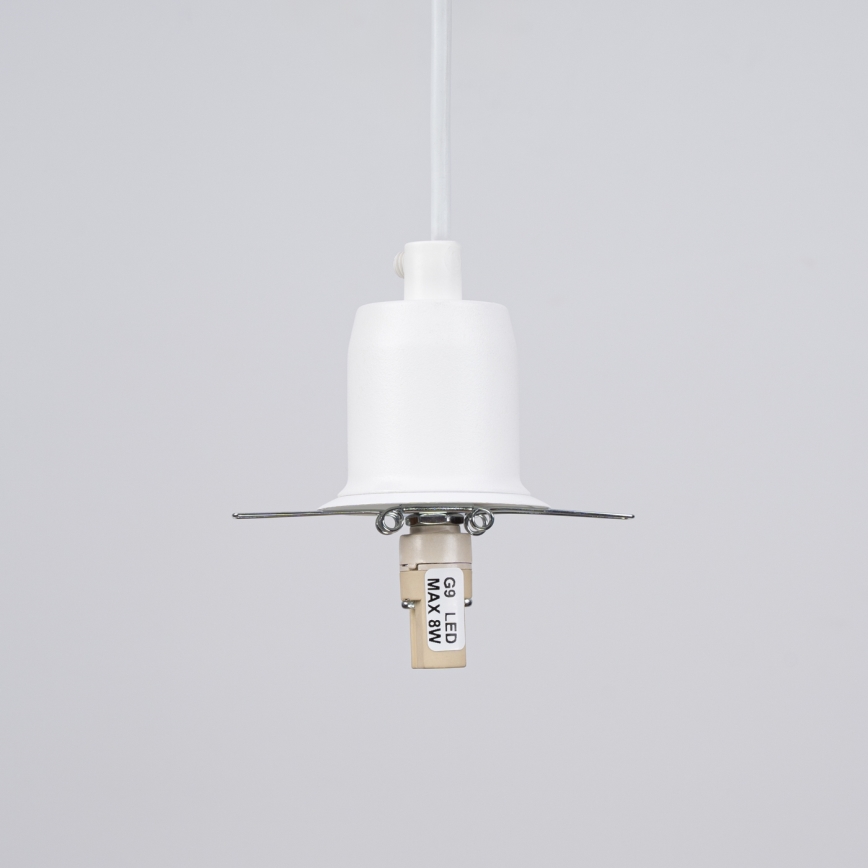 Lustra ar auklu HYPERION 3xG9/8W/230V balta