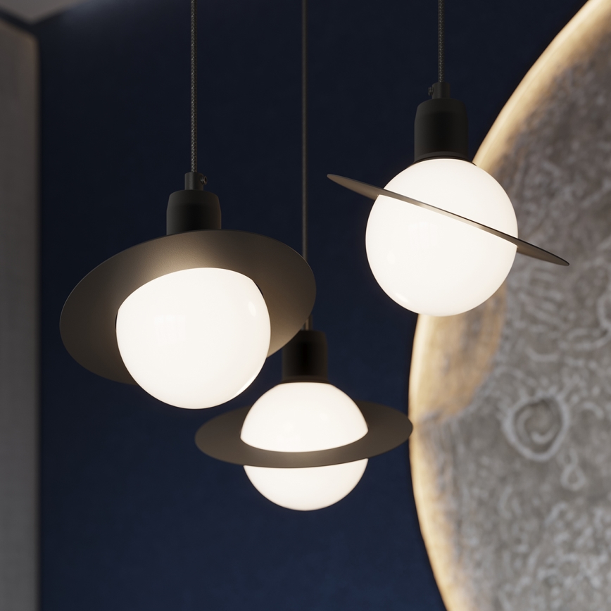 Lustra ar auklu HYPERION 1xG9/8W/230V melna
