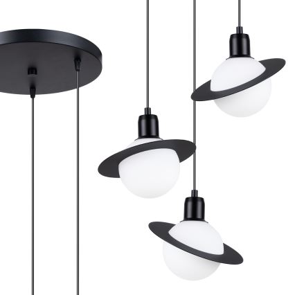 Lustra ar auklu HYPERION 3xG9/8W/230V melna