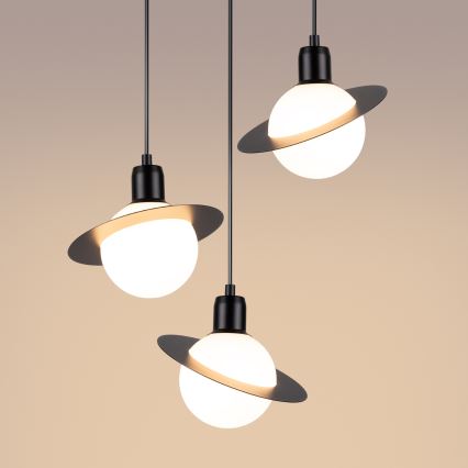 Lustra ar auklu HYPERION 3xG9/8W/230V melna
