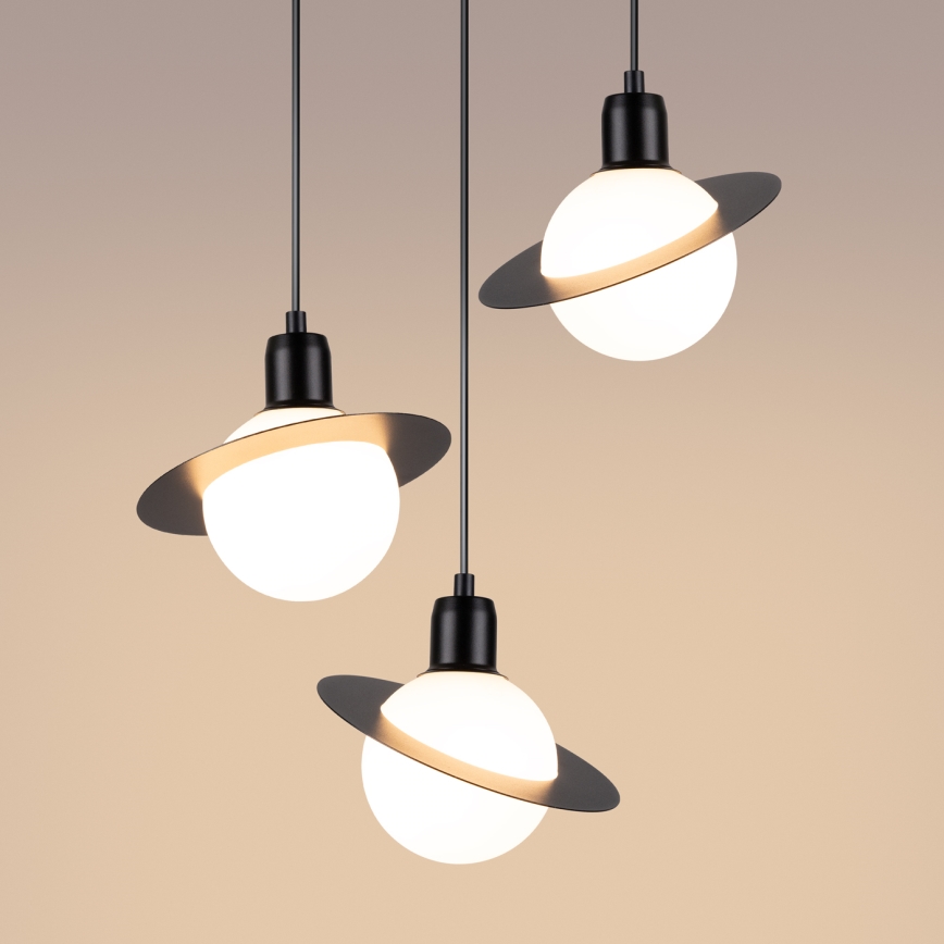 Lustra ar auklu HYPERION 3xG9/8W/230V melna
