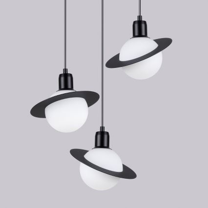 Lustra ar auklu HYPERION 3xG9/8W/230V melna