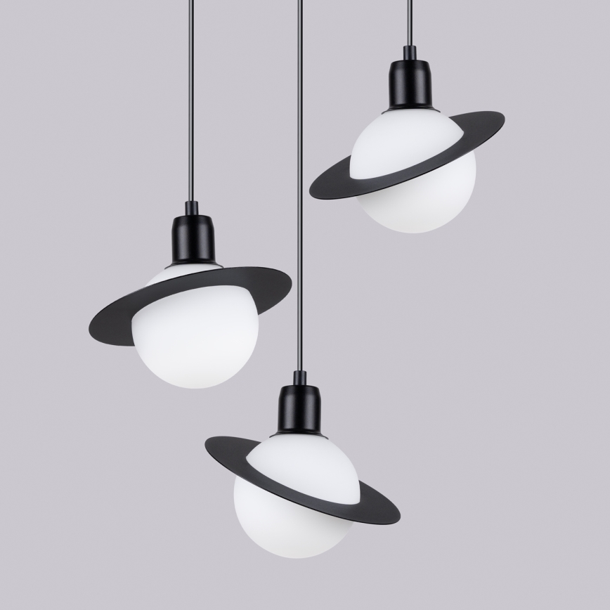 Lustra ar auklu HYPERION 3xG9/8W/230V melna