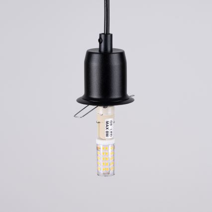 Lustra ar auklu HYPERION 3xG9/8W/230V melna