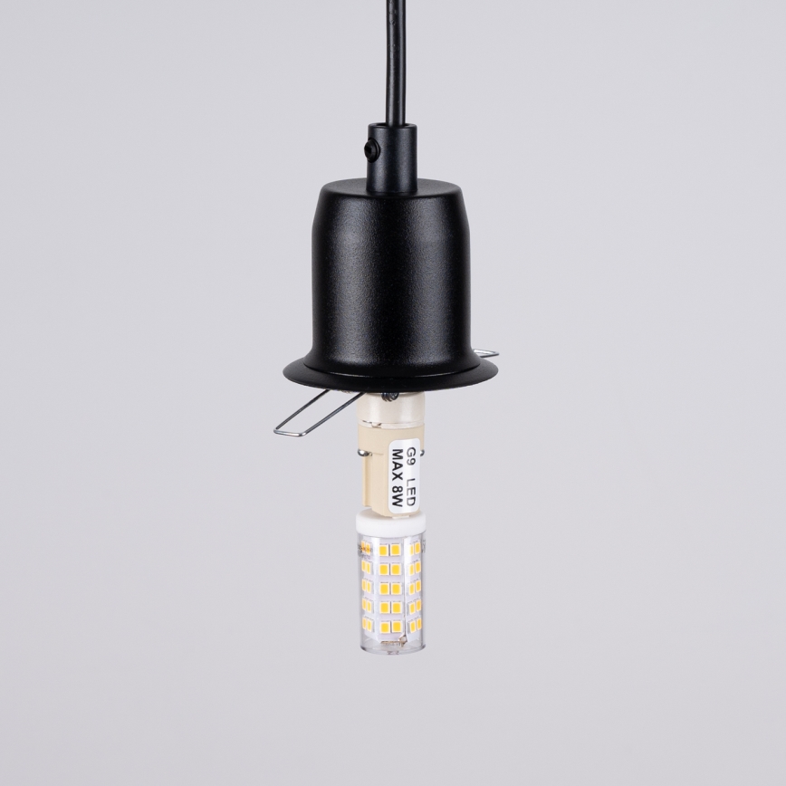 Lustra ar auklu HYPERION 3xG9/8W/230V melna