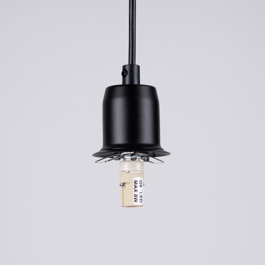 Lustra ar auklu HYPERION 3xG9/8W/230V melna