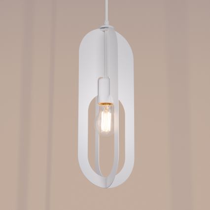 Lustra ar auklu NICUS 1xE27/15W/230V balta