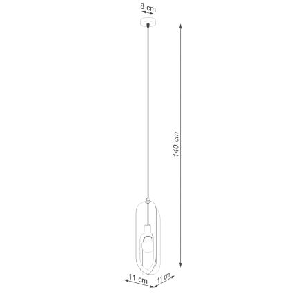 Lustra ar auklu NICUS 1xE27/15W/230V balta