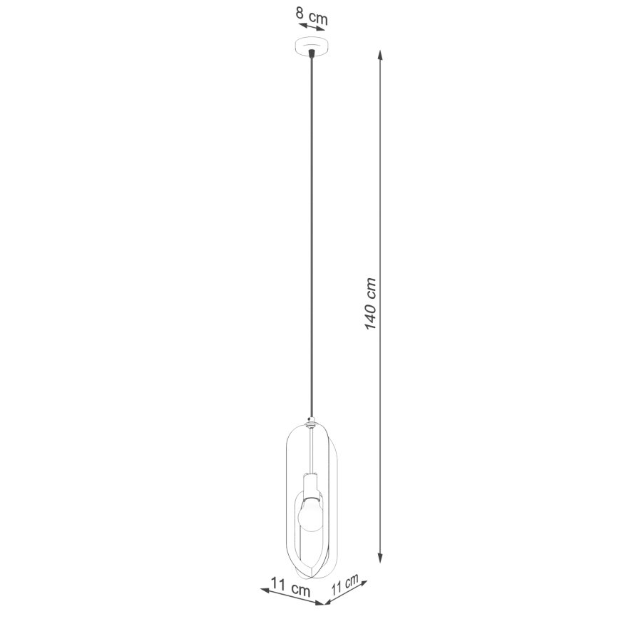 Lustra ar auklu NICUS 1xE27/15W/230V balta