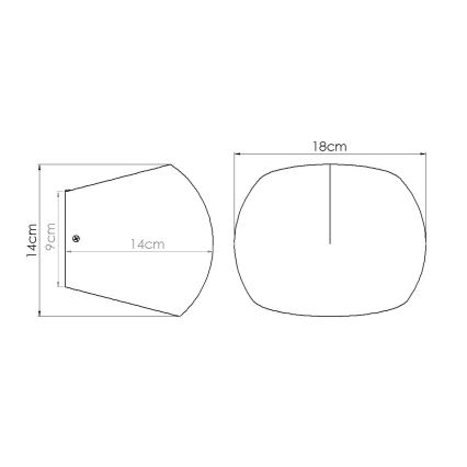 Sienas gaismeklis GLOBE 2xG9/8W/230V betons/pelēks