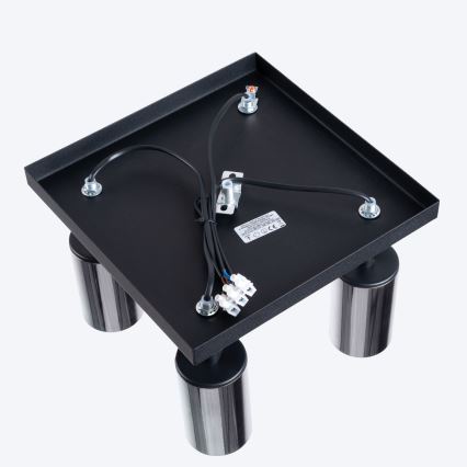 Starmetis WINX 4xGU10/10W/230V melna/spīdīgi hromēts