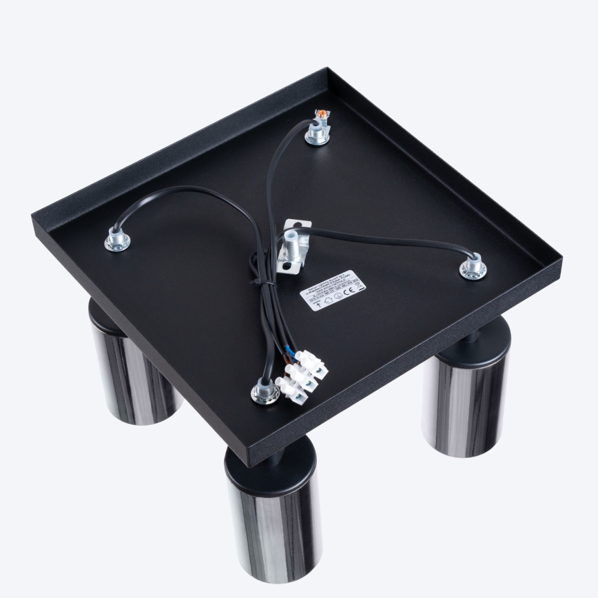 Starmetis WINX 4xGU10/10W/230V melna/spīdīgi hromēts
