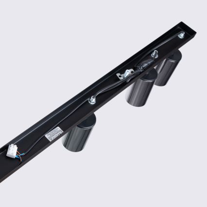 Starmetis WINX 6xGU10/10W/230V melna/spīdīgi hromēts