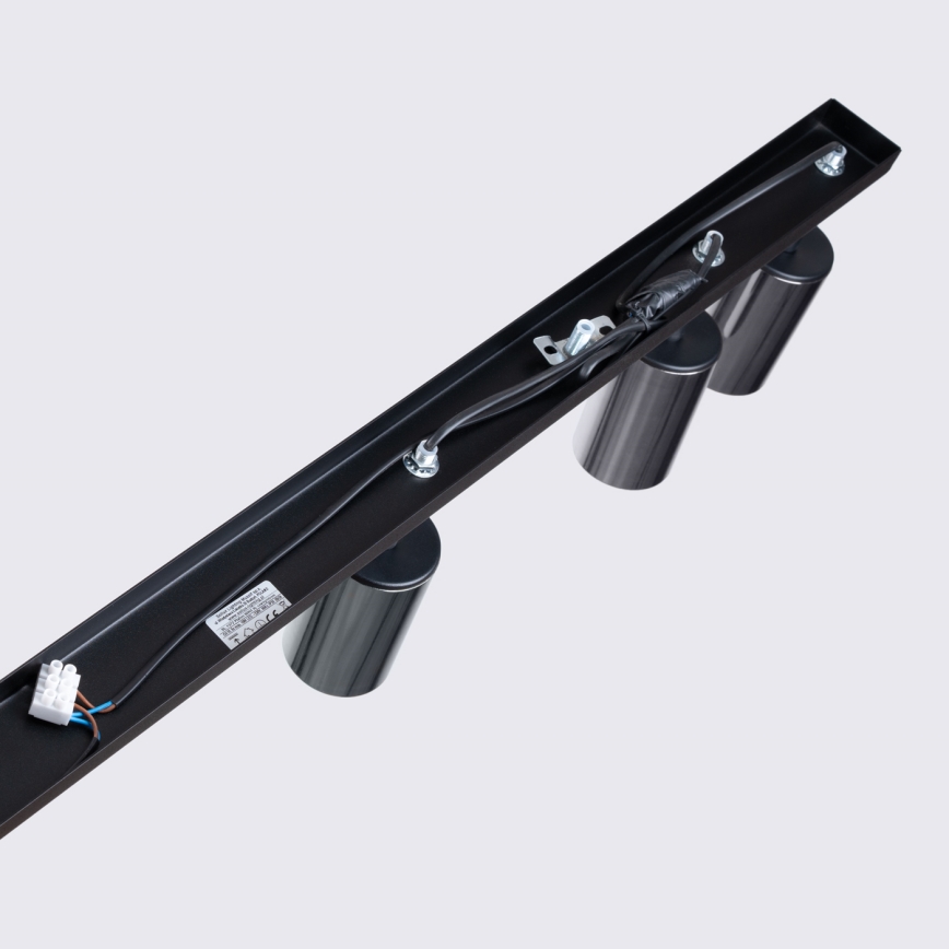 Starmetis WINX 6xGU10/10W/230V melna/spīdīgi hromēts